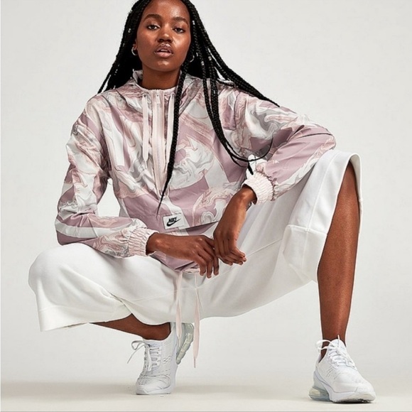 Nike Sportswear Windbreaker Marble All Over Print Jacket Size Medium - Picture 2 of 8